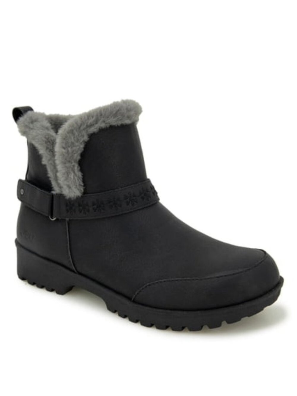 JBU by Jambu Womens Finland Faux Leather Faux Fur Ankle Boots, Fall Winter Boots